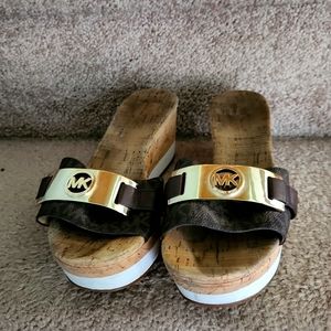 MICHAEL KORS WOMEN'S CORK PLATFORM SANDALS